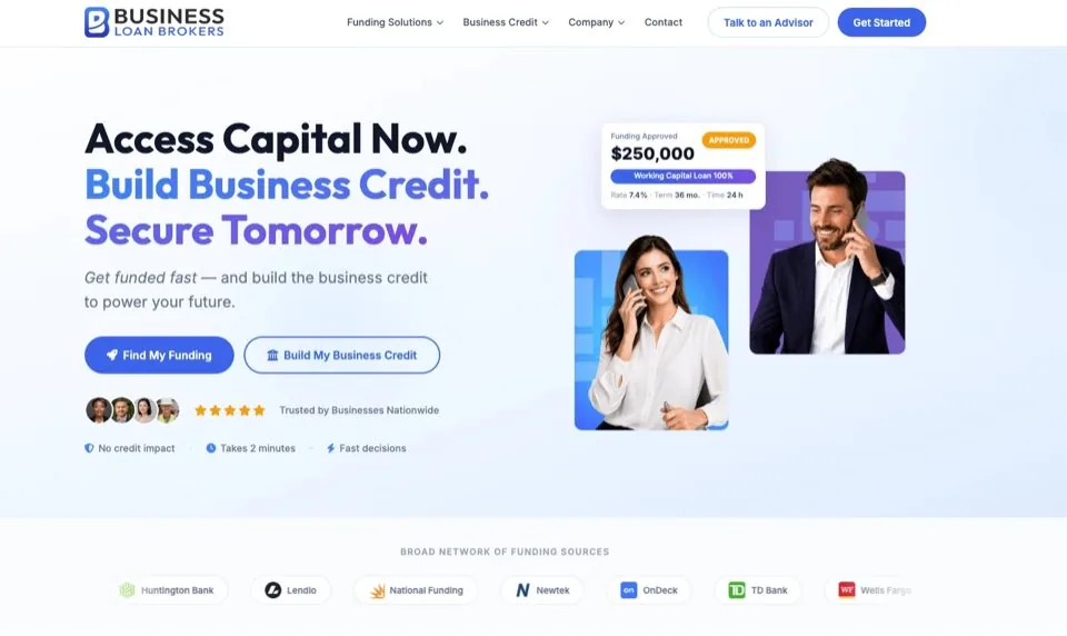BusinessLoanBrokers.com homepage
